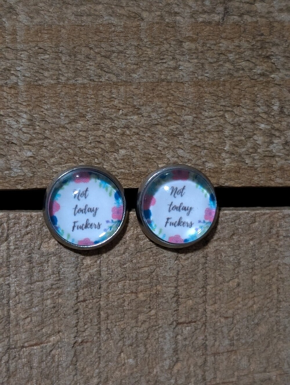 💟 Bad Word Handmade Stud Earrings